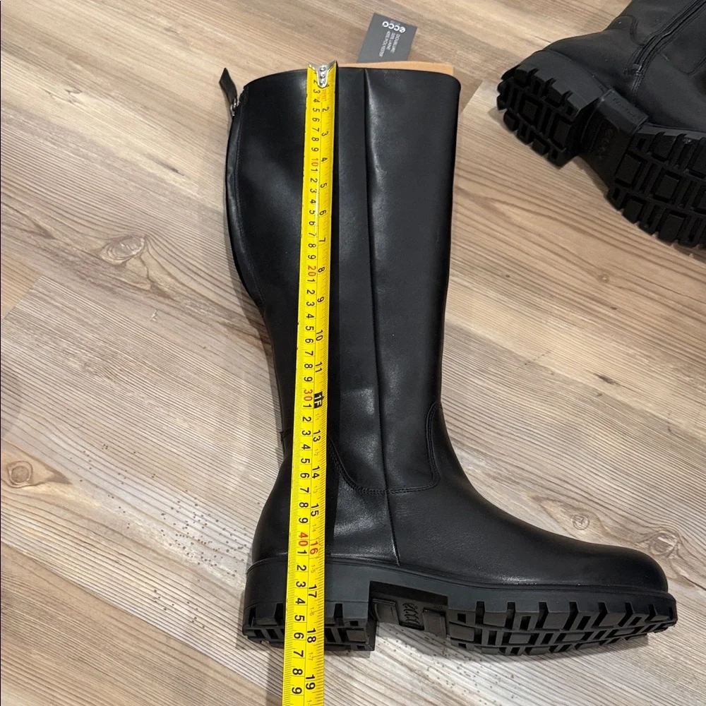Ecco Modtray Leather Women's Knee High Boots - Black - Size: Us 6-6.5 no box